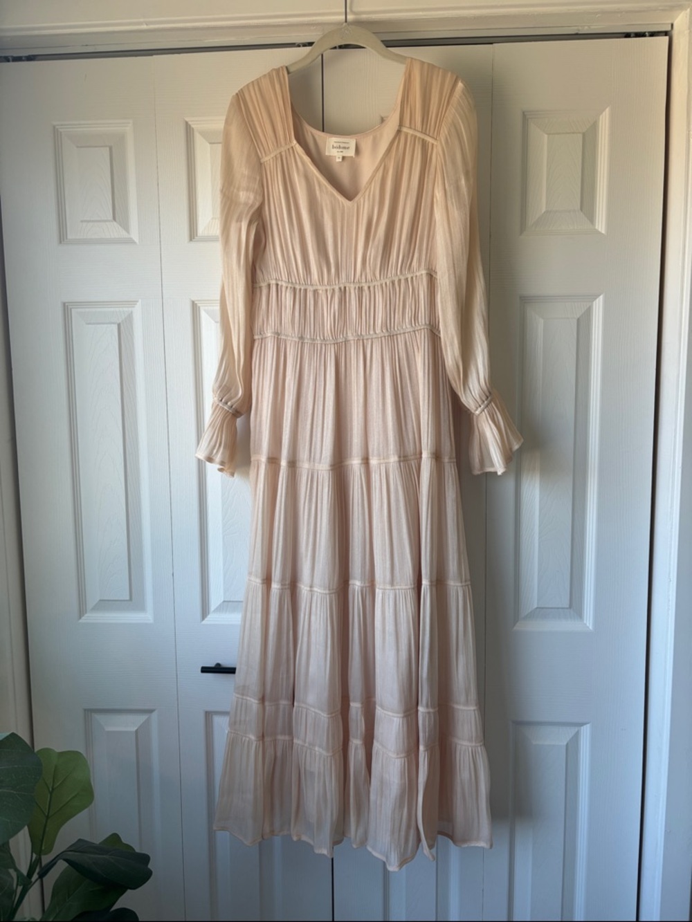 Soft Cream Long Sleeve Maxi Dress - böhme